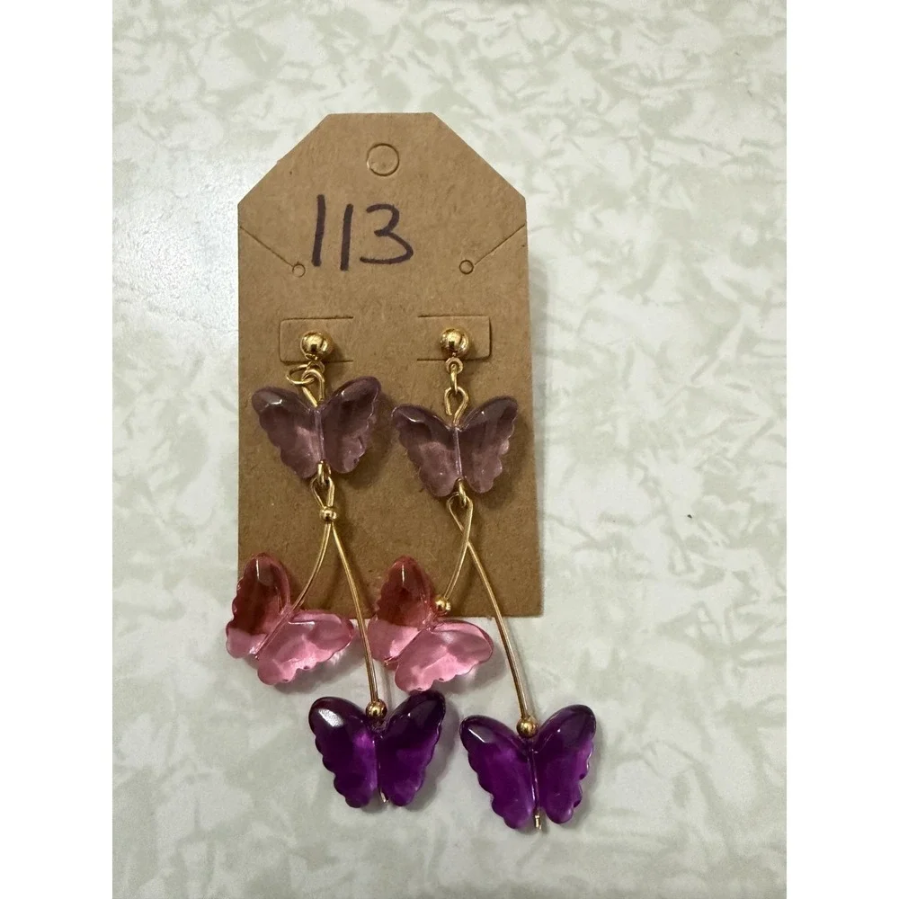10 Pair VTG Fashion‎ Avon Post Earrings Various Colors, Sizes, Plastic Metal